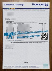 Federation University transcript