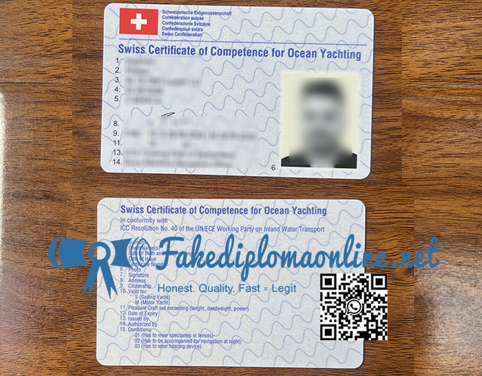 Swiss Certificate of Competence for Ocean Yachting
