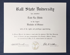 Ball State University diploma