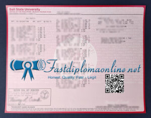 Ball State University transcript