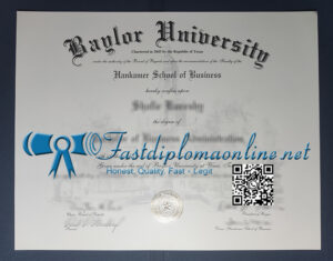 Baylor University diploma