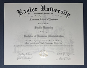 Baylor University diploma