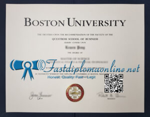 Boston University diploma