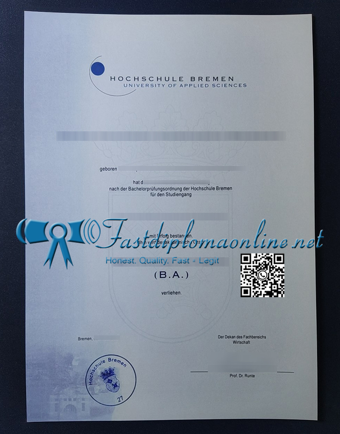 Bremen University of Applied Sciences diploma