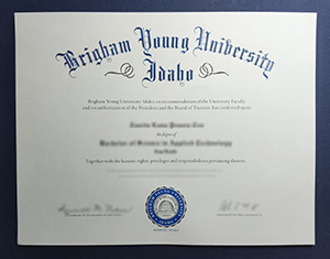 Brigham Young University diploma