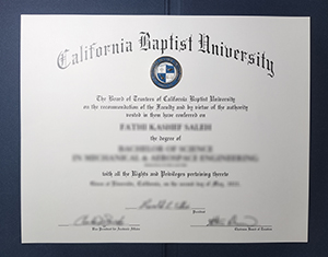 California Baptist University diploma