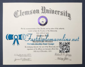 Clemson University diploma
