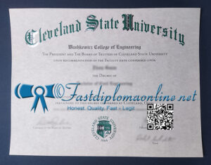 Cleveland State University diploma
