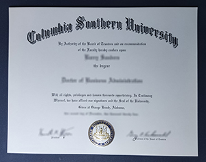 Columbia Southern University diploma