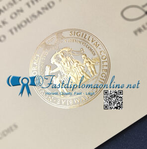 Columbia University diploma of gold seal