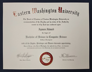Eastern Washington University diploma