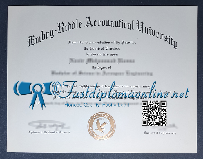 Embry–Riddle Aeronautical University diploma
