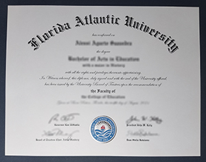Florida Atlantic University diploma