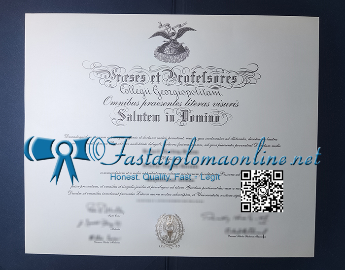 Georgetown College diploma