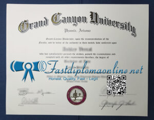 Grand Canyon University diploma