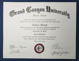 Grand Canyon University diploma