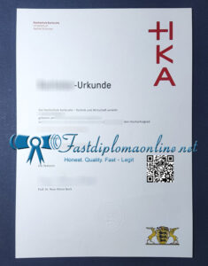 Hochschule Karlsruhe Urkunde