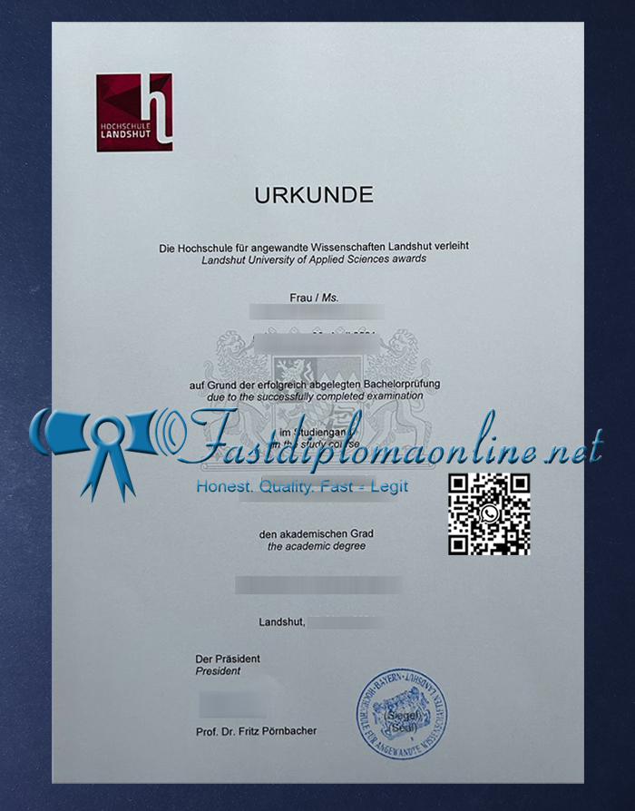 Hochschule Landshut Urkunde