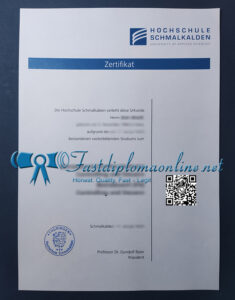 Hochschule Schmalkalden Urkunde