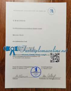 Humboldt University of Berlin diploma