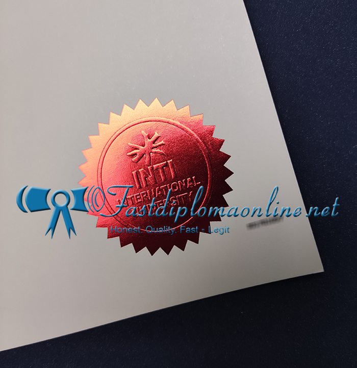 INTI International University degree of red gold seal