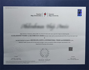 Istanbul Bilgi University diploma
