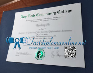 Ivy Tech Community College of Indiana diploma