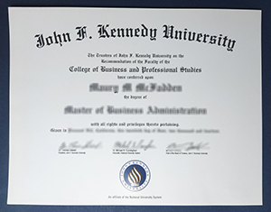 John F Kennedy University degree