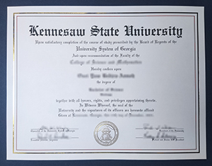 Kennesaw State University diploma