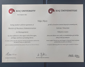 Koç University diploma