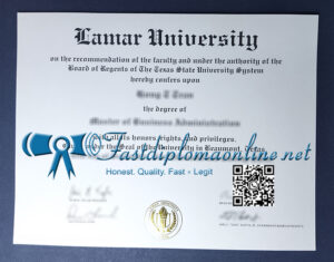Lamar University diploma