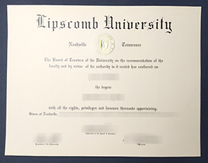Lipscomb University diploma
