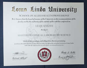 Loma Linda University diploma