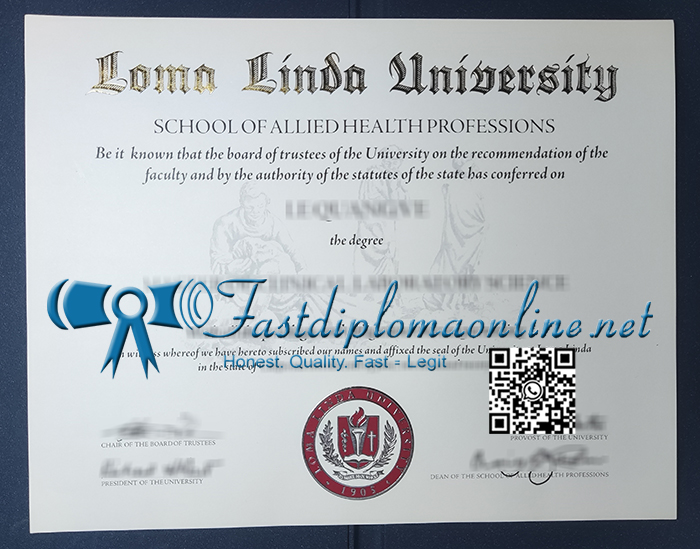 Loma Linda University diploma