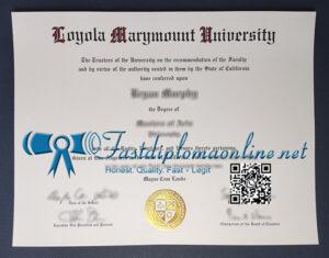 Loyola Marymount University diploma
