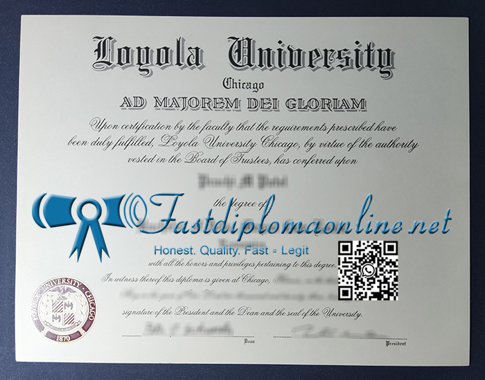 Loyola University Chicago diploma