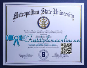 Metropolitan State University diploma