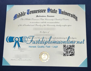 Middle Tennessee State University diploma