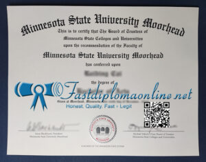 Minnesota State University Moorhead diploma