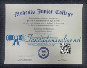 Modesto Junior College Diploma