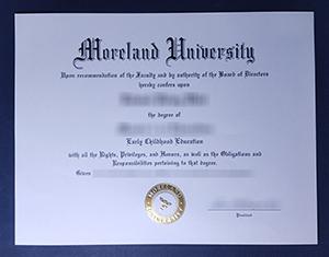 Moreland University diploma