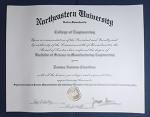 Northeastern University diploma
