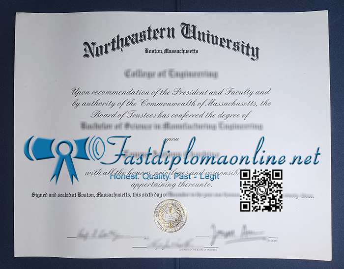 Northeastern University diploma
