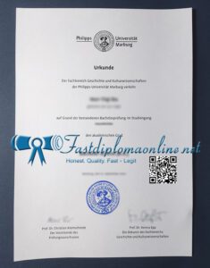 Philipps University of Marburg diploma