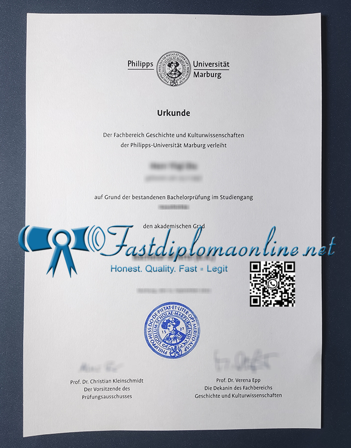 Philipps University of Marburg diploma