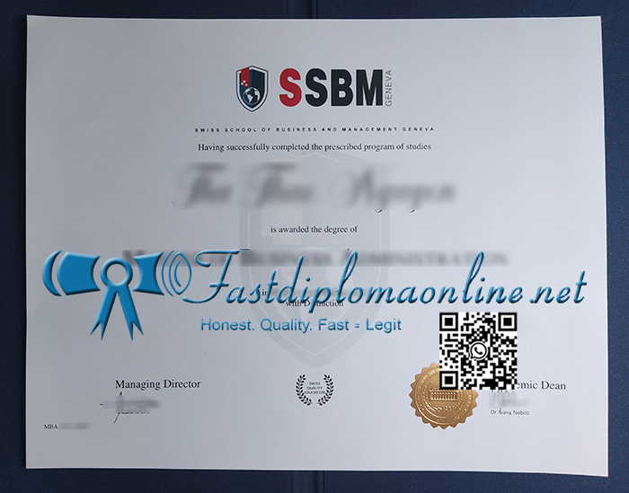 SSBM Geneva diploma