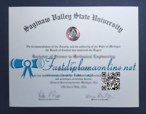 Saginaw Valley State University diploma