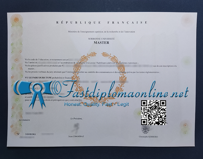 Sorbonne University diploma