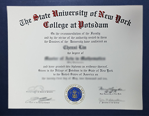 State University of New York at Potsdam diploma