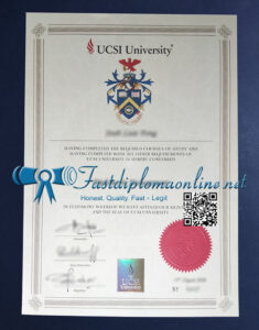 UCSI University diploma